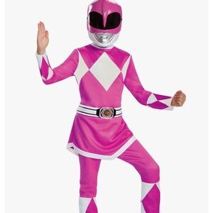 PINK Ranger Mighty Morphin Power Rangers Halloween Girls Costume Large 10/12